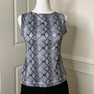 Vintage 90’s Anxiety Cafe snakeskin print backless tank top